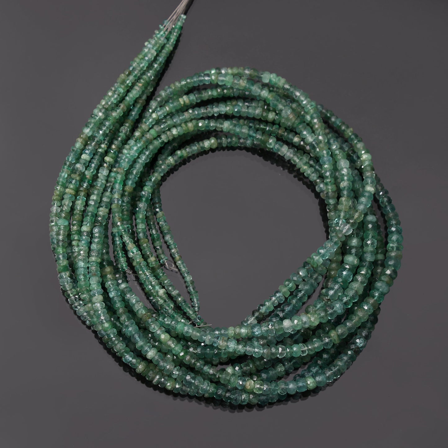 Natural Emerald Faceted Beads Necklace , Gift For Women . GemsRush