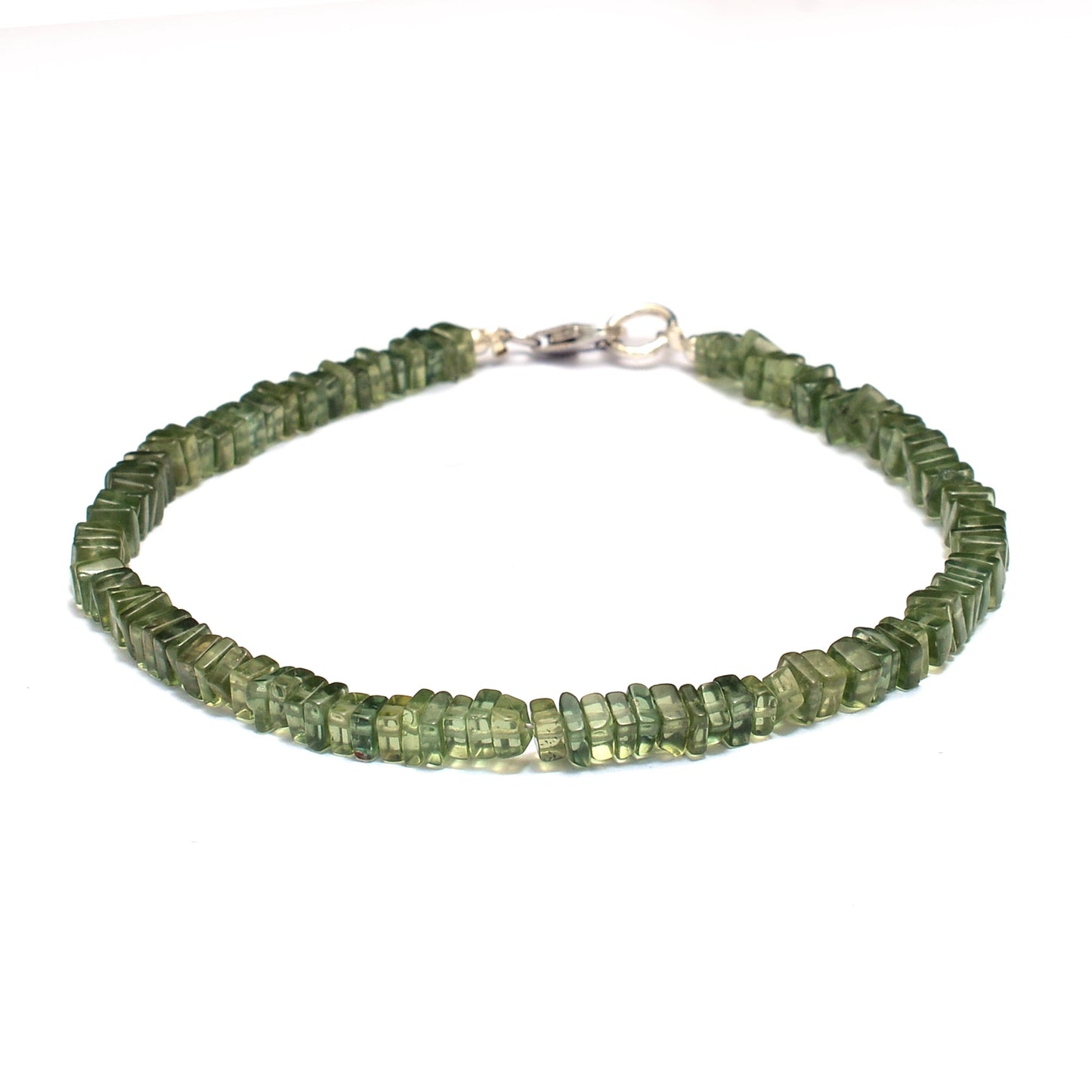 Natural Green Apatite Square Gemstone Bracelet | Adorable Jewelry Gift For Her GemsRush