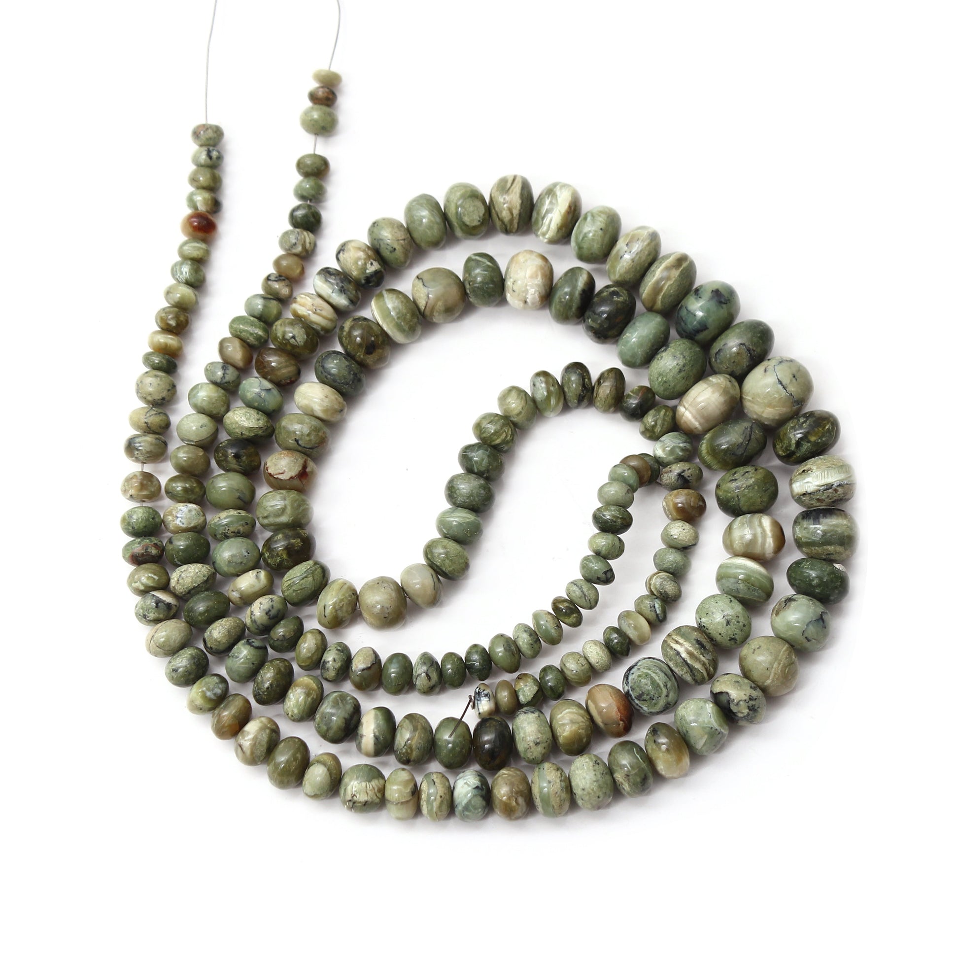 Natural Imperial Opal Smooth Roundel Beads GemsRush