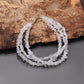Natural Moonstone Fire Beads Bracelet-Triple Layered Mix Beads Elegant Bracelet Jewelry GemsRush