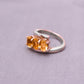 Natural Orange Citrine Gemstone Sterling Silver Beautiful Ring For Women Size - 6 1/2 US GemsRush