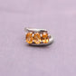 Natural Orange Citrine Gemstone Sterling Silver Beautiful Ring For Women Size - 6 1/2 US GemsRush