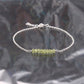 Natural Peridot Minimalist Sterling Silver Chain Bracelet GemsRush