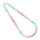 Pink Blue Opal Beaded Necklace, Adult Candy Necklace, Gift For Sister/Brother GemsRush