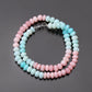 Pink Blue Opal Beaded Necklace, Adult Candy Necklace, Gift For Sister/Brother GemsRush