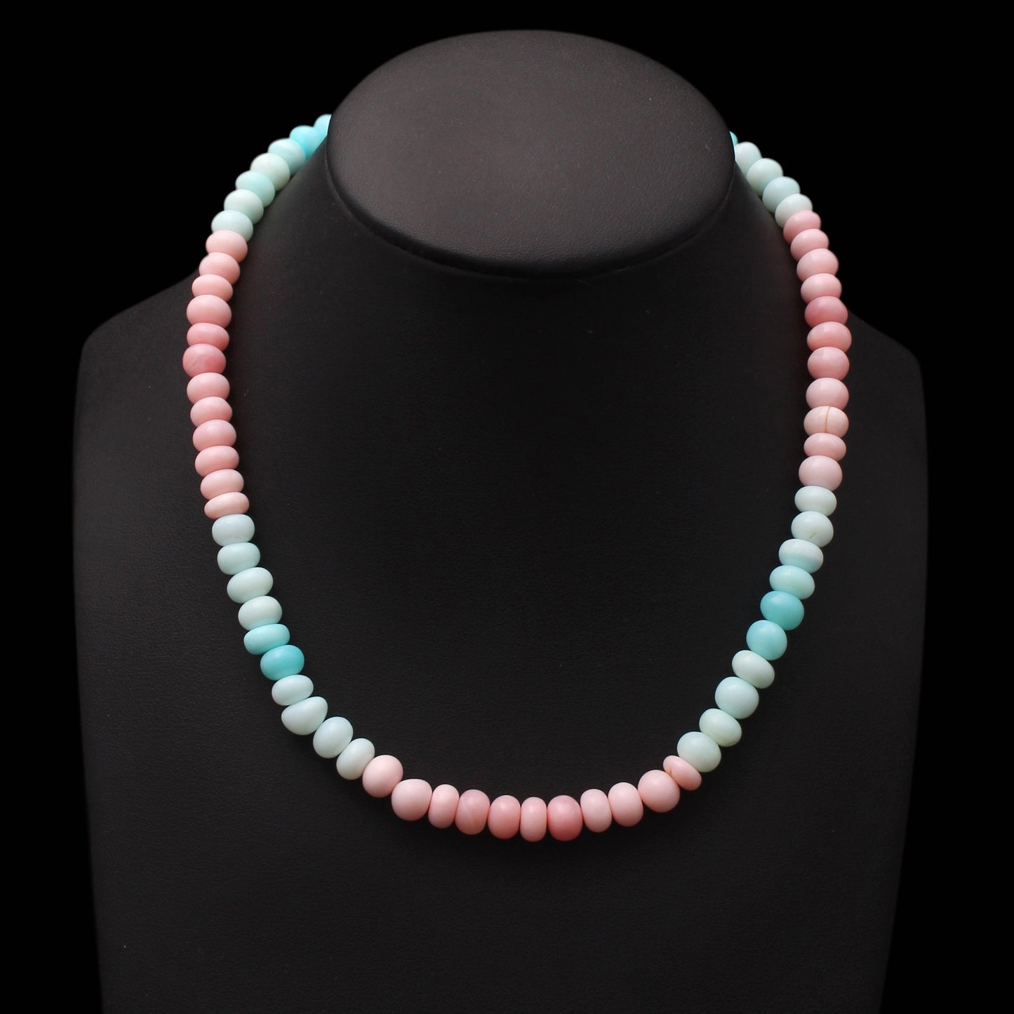 Pink Blue Opal Beaded Necklace, Adult Candy Necklace, Gift For Sister/Brother GemsRush