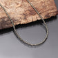 Pyrite Beaded Necklace With Silver Clasp GemsRush