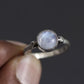 Rainbow Moonstone Silver Ring ( 7 1/2 US Ring Size ) GemsRush
