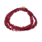 Rare Ruby Faceted Drops Beaded Necklace GemsRush