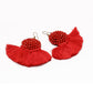 Red Coral Beads Earring With Tassel ( Gold Plated ) GemsRush