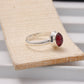 Red Ruby Silver Ring ( Valentines Day Gift ) GemsRush