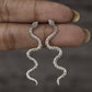 Serpent Silver Snake Earring GemsRush
