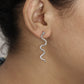 Serpent Silver Snake Earring GemsRush