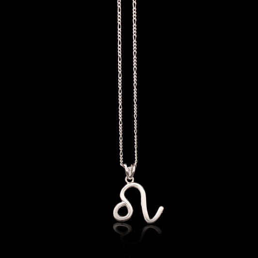Silver LEO Zodiac Pendant, Astrology Necklace, Minimalist Necklace For Her GemsRush
