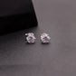 Sparkle White CZ Solitaire Silver Stud Earring GemsRush