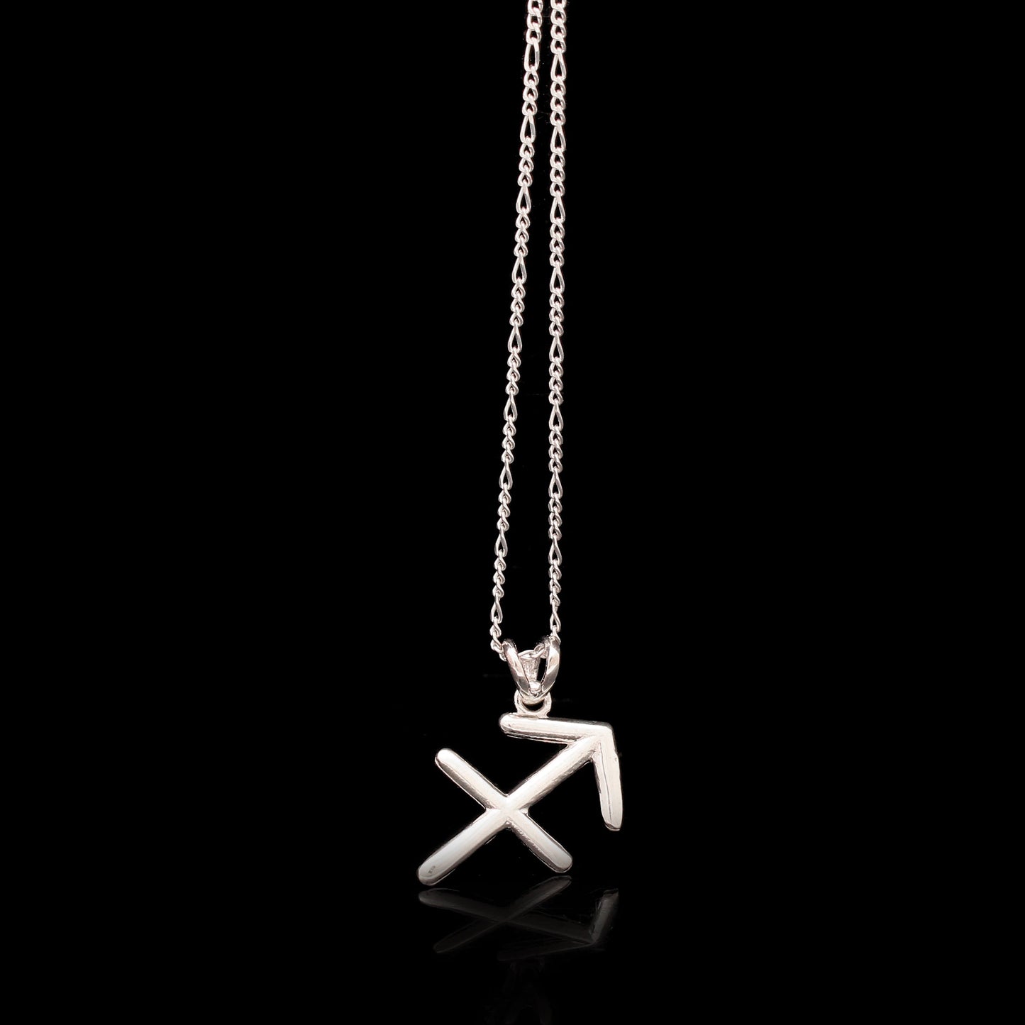 Tiny Silver SAGITTARIUS Symbol Necklace, Gift For Mom GemsRush