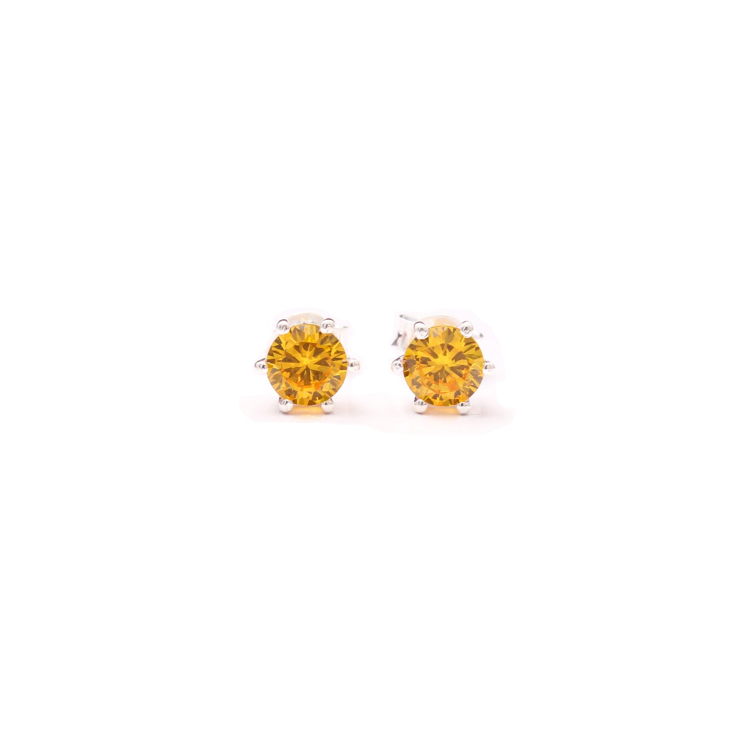 Valentines Day Gift Yellow CZ Stud Earring GemsRush