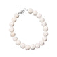 White Lava Bracelet, Pumice Ball Beads with Sterling Silver lock GemsRush
