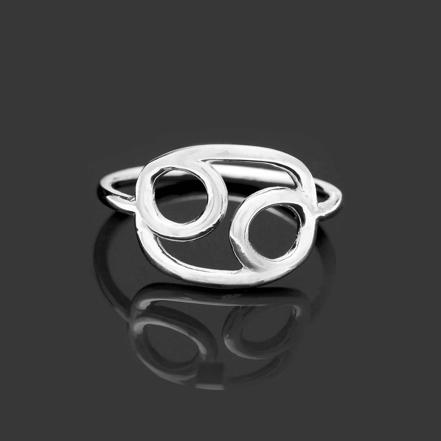 Zodiac Symbol Rings, Silver CANCER Sign Ring, Healing Gift For Mom GemsRush